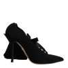Black Stiletto Heels Mid Calf Boots Shoes - Image 8