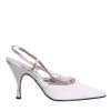 White Strass Crystal Slingbacks Pumps Shoes - Image 7