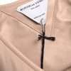 Beige Quilted Sleeveless Calf Leather Jacket - Image 8