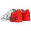 White Red Portofino Low Top Sneakers Shoes - Image 2