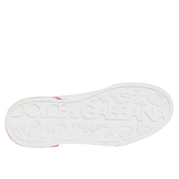 White Red Portofino Low Top Sneakers Shoes - Image 4