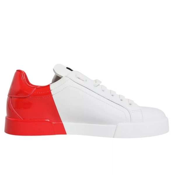 White Red Portofino Low Top Sneakers Shoes - Image 8