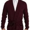 Bordeaux Cashmere Crown Cardigan Sweater - Image 2