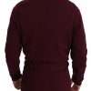 Bordeaux Cashmere Crown Cardigan Sweater - Image 6