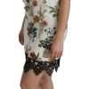 White Lace Floral Vase Shift Mini Dress - Image 5