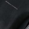 Black Leather Logo Shoulder Strap Shopping Tote Bag - Image 6