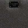 Dark Gray Leather DG Logo Zip Around Continental Wallet - Image 6
