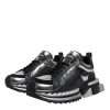 Black Silver SUPER KING Leather Sneaker Shoes - Image 3