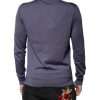 Gray Cashmere V-neck Men Pullover Sweater - Image 4
