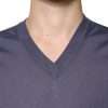 Gray Cashmere V-neck Men Pullover Sweater - Image 5