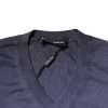 Gray Cashmere V-neck Men Pullover Sweater - Image 7
