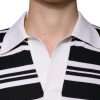 Black White Stripes Collared Polo T-shirt - Image 5
