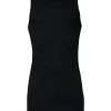 Black Cotton Sleeveless Round Neck Tank T-shirt - Image 2