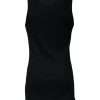 Black Cotton Sleeveless Round Neck Tank T-shirt - Image 4