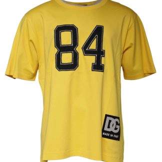 Yellow Crew Neck Short Sleeves T-shirt