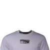 White Logo Print Cotton Crew Neck T-shirt - Image 4