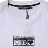 White Logo Print Cotton Crew Neck T-shirt - Image 5