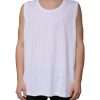 White Cotton Sleeveless Round Neck Tank T-shirt - Image 2
