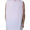 White Cotton Sleeveless Round Neck Tank T-shirt - Image 4
