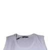 White Cotton Sleeveless Round Neck Tank T-shirt - Image 6