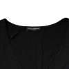 Black Cotton V-neck Short Sleeves T-shirt - Image 7