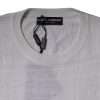 White Silk Crew Neck Men Pullover Sweater - Image 4