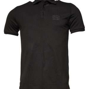 Dark Gray Collared Short Sleeves Polo T-shirt