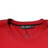 Red Logo Print Cotton Crew Neck T-shirt - Image 5