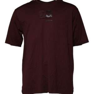 Brown Logo Print Cotton Crew Neck T-shirt