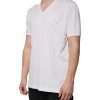 White Logo V-neck Short Sleeve T-shirt - Image 3