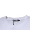 White Logo Print Cotton Crew Neck T-shirt - Image 5