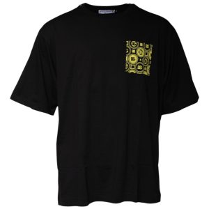 Black Logo Print Cotton Short Sleeve T-shirt