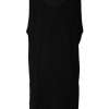 Black Cotton Sleeveless Round Neck Tank T-shirt - Image 3