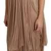 Brown Silk Sleeveless Shift Maxi Dress - Image 2