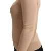 Beige Cashmere Silk Turtleneck Pullover Sweater - Image 4