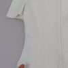 White Viscose Stretch Short Sleeves Blouse Top - Image 8