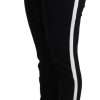 Black Virgin Wool Stretch Skinny Pants - Image 3