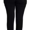Black Virgin Wool Stretch Skinny Pants - Image 4
