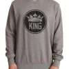 Gray Crown King Cotton Pullover Sweater - Image 6