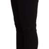 Black Cotton Stretch Skinny Denim Jeans - Image 3