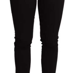 Black Cotton Stretch Skinny Denim Jeans