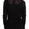 Black Turtleneck Form Fitting Pullover Sweater - Image 4