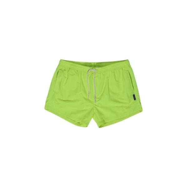 Yellow Polyester Swim Short