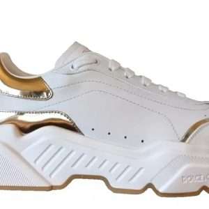 White Gold DAYMASTER Leather Sneakers Men Shoes