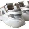 White Beige Leather Sport DAYMASTER Shoes Sneakers - Image 2