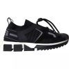Black White Logo Sorrento Mens Sneakers Shoes - Image 2