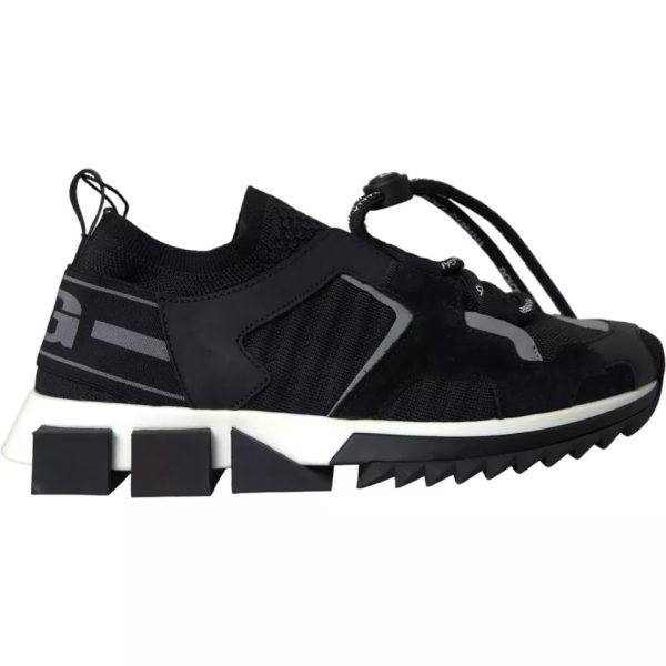 Black White Logo Sorrento Mens Sneakers Shoes - Image 2