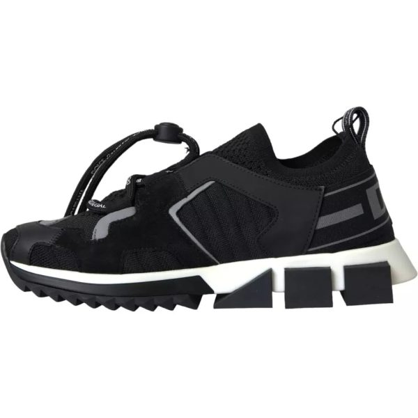 Black White Logo Sorrento Mens Sneakers Shoes - Image 6