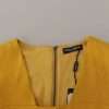 Yellow Viscose Sleeveless Sheath Midi Dress - Image 7