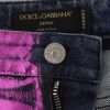 Purple Leopard Cotton Slim Fit Denim Jeans - Image 4